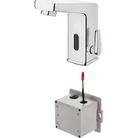 Deante Touchless washbasin mixer with temperature control - 4xAA