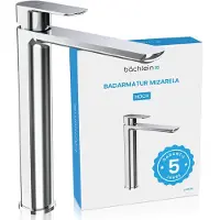 Bächlein Miscelatore alto per bagno Mizarela - cromo | Miscelatore alto per bagno dal design classico - rubinetto per lavabo da appoggio