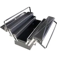 Ironside 191-453 Cassetta degli attrezzi in metallo, 5 pezzi, 54 x 20 x 20 cm, nera (1 set)
