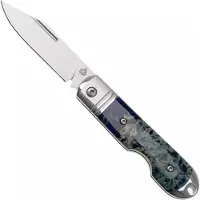 QSP Knife Moray QS171-B, Limited Edition, Satin Vanax, Ocean Blue Raffir Calceon coltello da tasca