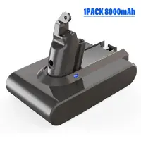 StarTech.com Batteria di ricambio - Aspirapolvere portatile V6/DC62 - 8000 mAh (8,0 Ah) - Li-Ion - Solo batteria - Nero