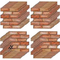 OEM Pannelli murali in PVC, confezione da 40 pezzi, effetto mattoni 3D, autoadesivi, 30 x 30 cm, in PVC impermeabile, per decorazioni murali in stile mattoni, per interni ed esterni, locali commerciali.