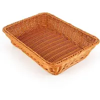 OEM Tavola da picnic Rieten per alimenti freschi e frutta, stoviglie da viaggio rettangolari, 30 cm × 20 cm