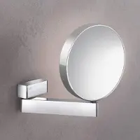 OEM Specchio da trucco e da barba cromato con braccio incernierato, specchio da trucco rotondo da parete con ingrandimento 3x