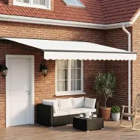Prolenta Maison Exclusive - Tenda da sole solare elettrica, 5 x 3,5 m, bianca, 100% poliestere