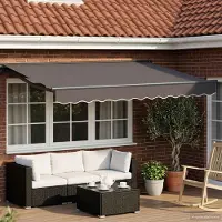 Prolenta Maison Exclusive - Tenda da sole elettrica solare, dimensioni 2,5 x 2 metri, colore antracite, 100% poliestere