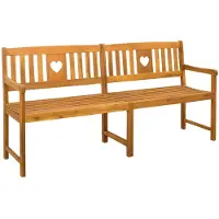 vidaXL Panchina da esterno in legno massello di acacia, 180 x 55,5 x 90 cm