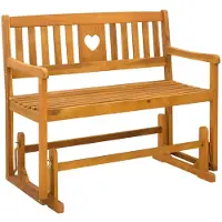 vidaXL Panchina a dondolo da giardino in legno massello di acacia, colore naturale, 110 x 59 x 97 cm