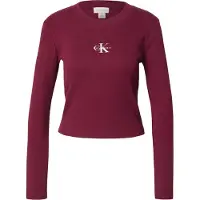 Calvin Klein Ls Monologo Baby Tee Berry Glaze Taglia: S | Maglie a manica lunga Outlet | Donna