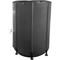 Neo Tools Cisterna pieghevole per la raccolta dell'acqua piovana, in PVC resistente ai raggi UV e agli strappi, con rubinetto (500l, 80x98 cm)