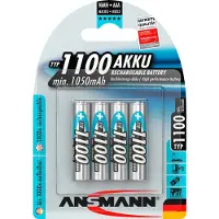 Ansmann Batterie Ricaricabili 1x4 Nimh 1100 Micro 1050mah Aaa