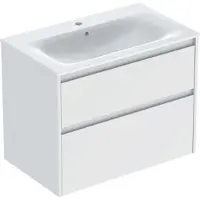 Geberit Renova Plan Ensemble lavabo pour meuble bord étroit, avec meuble sous lavabo, 2 tiroirs, 80x62,1x48cm, 504.040.00.8, 504.040.00.8
