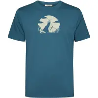 GreenBomb Nature Clouds Ride Fusion T-shirt Uomo (S, blu)