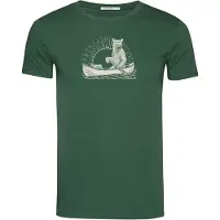 GreenBomb Bear Canoe Guide T-Shirt T-shirt Uomo (S, verde)