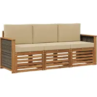 vidaXL : Set di 3 divani in legno massello di acacia