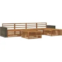vidaXL Set da salotto da esterno , 6 pezzi, in legno massello di acacia naturale