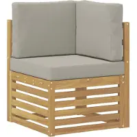 vidaXL Set di divani da esterno, 5 pezzi, bianco e grigio chiaro, in poliestere