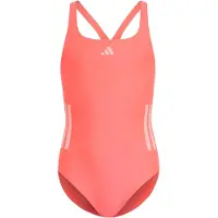 Adidas Costume intero '3-Stripes C-Back Swimsuit' lampone / rosso pastello