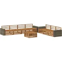 vidaXL Set da salotto da esterno , 8 pezzi, legno massello di acacia naturale