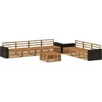 vidaXL Set da salotto da esterno , 8 pezzi, legno massello di acacia naturale
