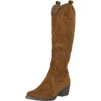 Salinyang Stivale da cowboy terra d'ombra