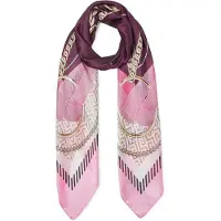 Liu Jo foulard da donna con stampa a fantasia con gioielli e catene rosa