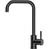 OEM Rubinetto da cucina - miscelatore da cucina girevole a 360° - acciaio inox 304 - rubinetto monocomando a L - rubinetto da bagno - rubinetto da cucina moderno e semplice