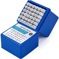 Unyqoos Set di caratteri per macchina da scrivere, lettere minuscole, timbri da 3 mm, set in metallo, per hobby, postazione di lavoro, ufficio