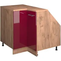 Vicco Mobile cucina angolare per sottotetto R-Line Rosso lucido 75.6 cm con 1 porta, corpio dell’armadio profondità 60 cm, Model 60241