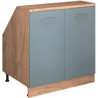 Vicco Mobile cucina sottotetto R-Line Grigio-blu 80 cm con 2 porte, corpio 60 cm profondità, Model 60082