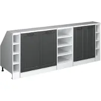 Vicco Mobile cucina sottotetto R-Line Antracite rustico 210 cm Set di 5 carcasse armadio profondità 60 cm, Model 60528