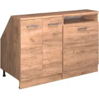 Vicco Mobile cucina sottotetto R-Line Rovere dorato 120 cm Set di 2 carcasse armadio profondità 60 cm, Model 60292