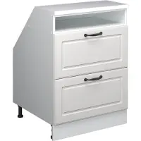 Vicco Mobile cucina sottotetto R-Line Bianco rustico 60 cm con 2 cassetti, corpio 60 cm profondità, Model 60386