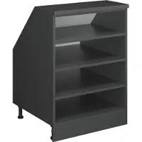 Vicco Mobile cucina sottotetto R-Line Antracite 60 cm con 4 scomparti, corpio 60 cm profondità, Model 60440