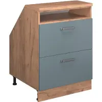 Vicco Mobile cucina sottotetto R-Line Grigio-blu 60 cm con 2 cassetti, corpio 60 cm profondità, Model 60347