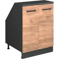 Vicco Mobile cucina sottotetto R-Line Rovere dorato 60 cm con 2 porte, corpio 60 cm profondità, Model 59960