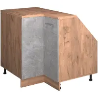 Vicco Mobile cucina angolare per sottotetto R-Line Calcestruzzo 75.6 cm con 1 porta, corpio dell’armadio profondità 60 cm, Model 60009