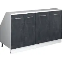 Vicco Mobile cucina sottotetto R-Line Calce nera 140 cm Set di 2 carcasse armadio profondità 60 cm, Model 60451