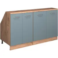 Vicco Mobile cucina sottotetto R-Line Grigio-blu 140 cm Set di 2 carcasse armadio profondità 60 cm, Model 60059