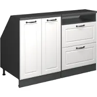 Vicco Mobile cucina sottotetto R-Line Bianco rustico 120 cm Set di 2 carcasse armadio profondità 60 cm, Model 60406