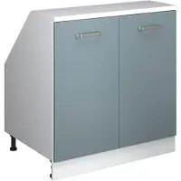 Vicco Mobile cucina sottotetto R-Line Grigio-blu 80 cm con 2 porte, corpio 60 cm profondità, Model 60434
