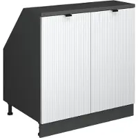 Vicco Mobile cucina sottotetto R-Line Ondulazione bianca 80 cm con 2 porte, corpio 60 cm profondità, Model 60672