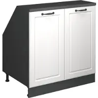 Vicco Mobile cucina sottotetto R-Line Bianco rustico 80 cm con 2 porte, corpio 60 cm profondità, Model 60234