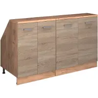 Vicco Mobile cucina sottotetto R-Line Sonoma 140 cm Set di 2 carcasse armadio profondità 60 cm, Model 60374