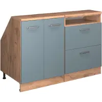 Vicco Mobile cucina sottotetto R-Line Grigio-blu 120 cm Set di 2 carcasse armadio profondità 60 cm, Model 59942