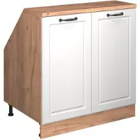 Vicco Mobile cucina sottotetto R-Line Bianco rustico 80 cm con 2 porte, corpio 60 cm profondità, Model 60160