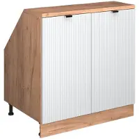 Vicco Mobile cucina sottotetto R-Line Ondulazione bianca 80 cm con 2 porte, corpio 60 cm profondità, Model 60674