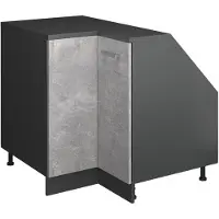 Vicco Mobile cucina angolare per sottotetto R-Line Calcestruzzo 75.6 cm con 1 porta, corpio dell’armadio profondità 60 cm, Model 60435