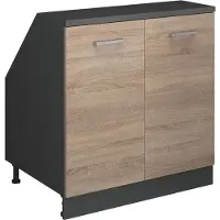 Vicco Mobile cucina sottotetto R-Line Sonoma 80 cm con 2 porte, corpio 60 cm profondità, Model 60542