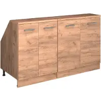 Vicco Mobile cucina sottotetto R-Line Rovere dorato 140 cm Set di 2 carcasse armadio profondità 60 cm, Model 60137